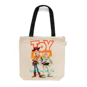 Pluchi Disney Cotton White/Natural Color Canvas Tote Bag For Kids & Adults 15x16x3 cm